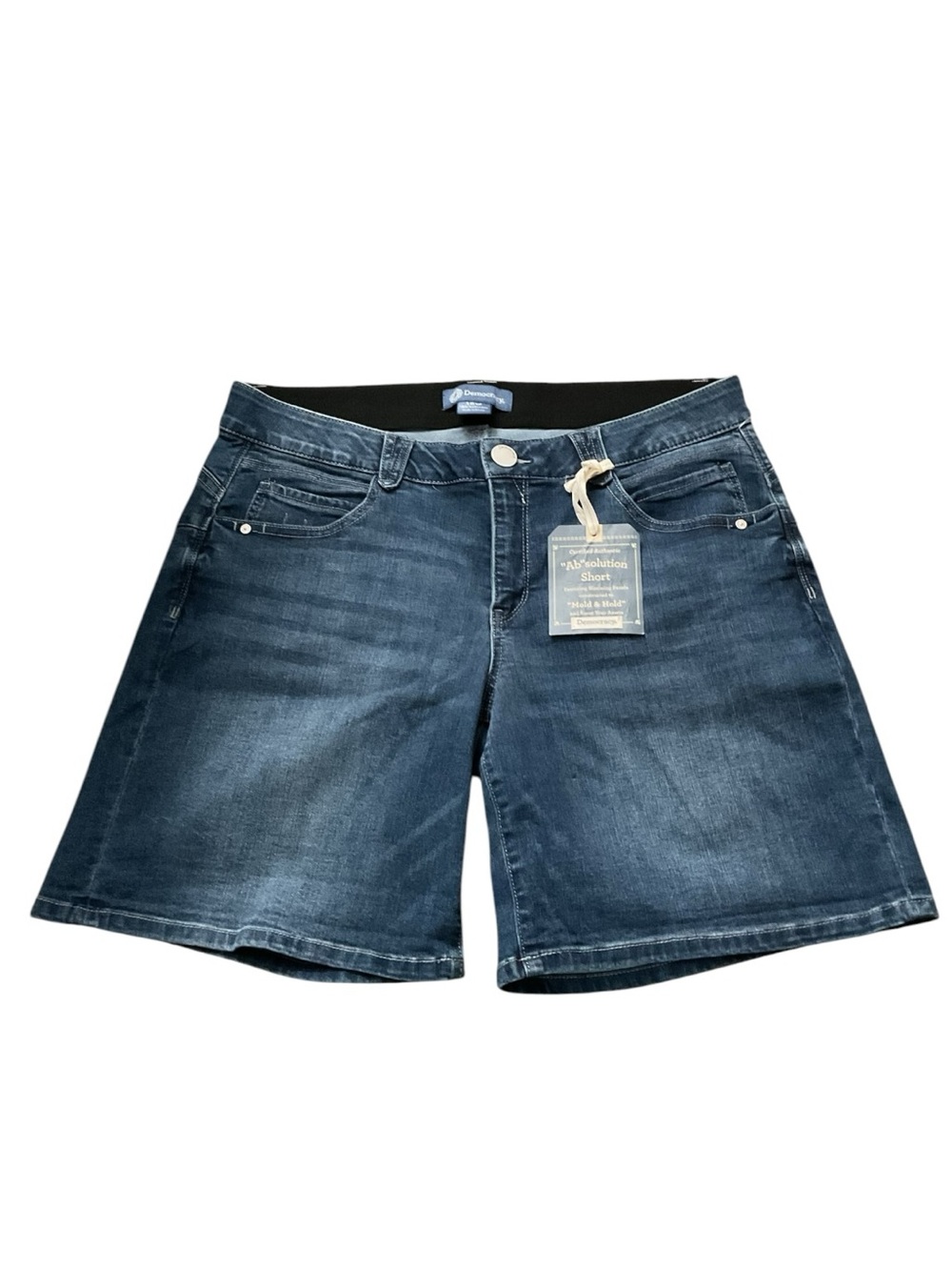 Democracy “Ab-solution” Washed Indigo Denim Bermuda Shorts - Indigo Blue RT $78